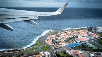 Landeanflug über die Azoren