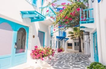 Straße auf Mykonos