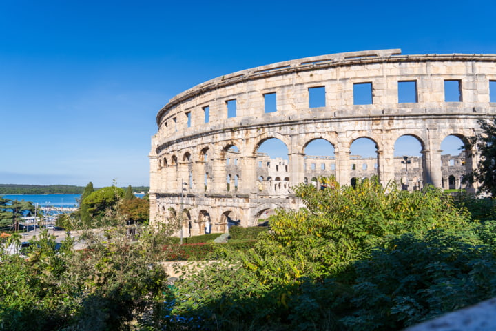 Das Amphitheater in Pula