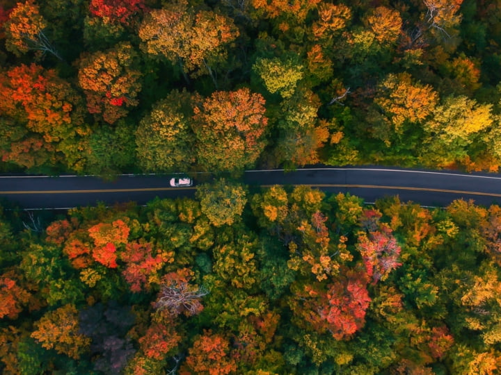 Autofahrt in New England, USA