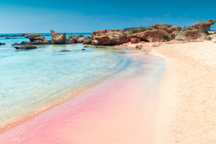 Rosafarbener Strand von Elafonisi