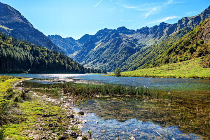 Der Lac d'Estaing See in der Lavedan, Hautes-Pyrenees, Frankreich