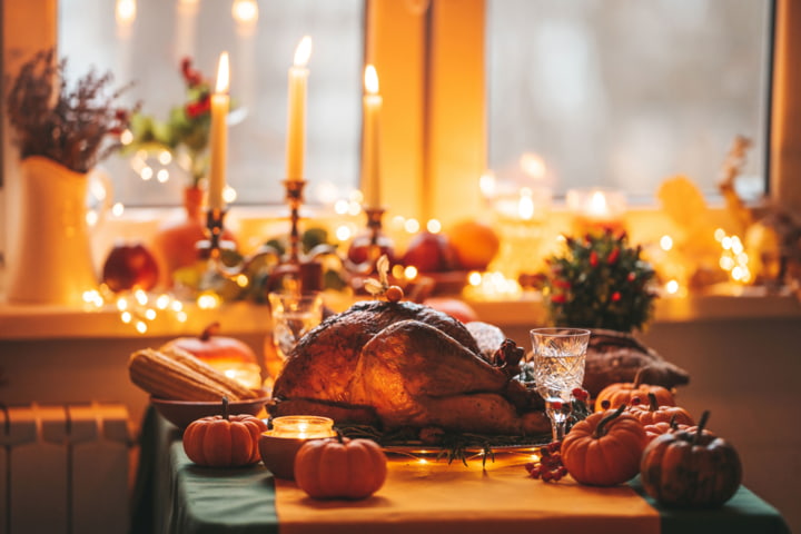 Traditionelles Thanksgiving Essen