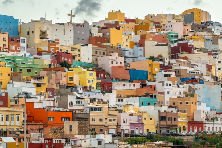 Bunte Häuser in Las Palmas