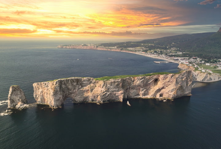 Luftaufnahme der Gaspésie-Halbinsel