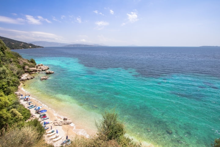 Strand von Barbati auf Korfu
